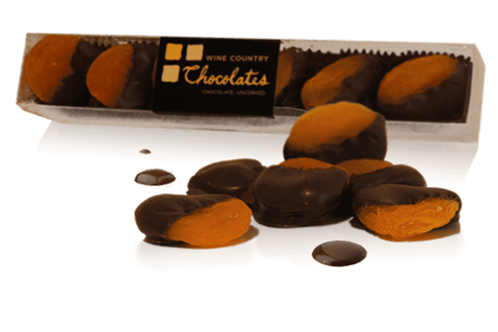 chocolate dipped apricot slices
