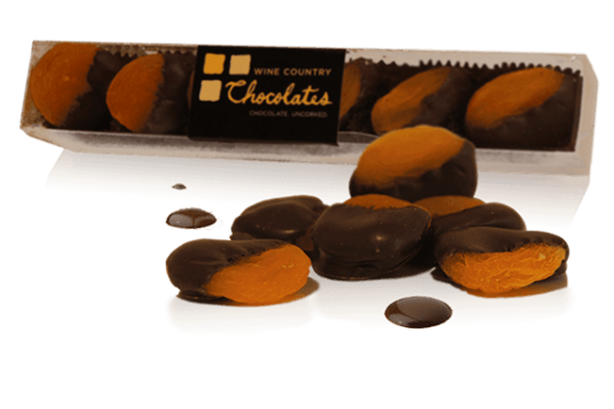 chocolate dipped apricot slices