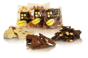 Almond Bark in White Chocolate, Dark Chocolate and Milk Chocolate