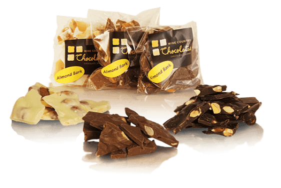 Almond Bark in White Chocolate, Dark Chocolate and Milk Chocolate